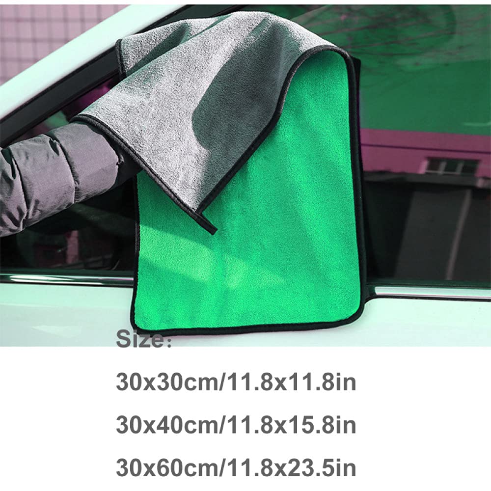 AGAATI 30x3 0/40/60CM Auto Waschen Mikrofaser Handtuch Auto Reinigung Trocknen Tuch Säumen Auto Pflege Tuch Detaillierung Auto Waschen Grünes Handtuch 30x60x10PCS Superfeine Faser