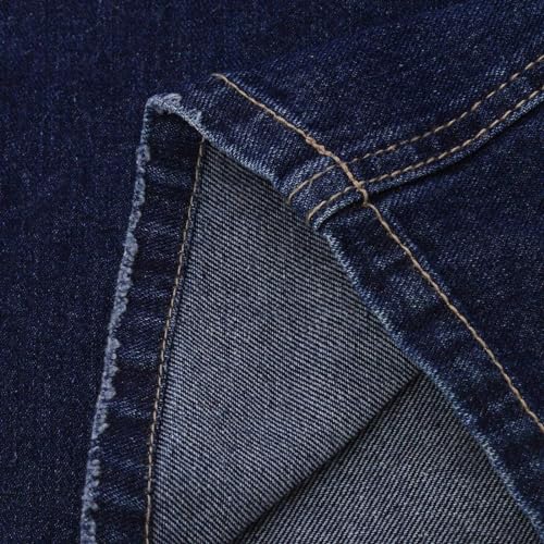 Womens Ripped Jeans Trendy Raw Hem Mid Waist Straight Leg Distressed Trousers Baggy Stretchy Streetwear Denim Pants4