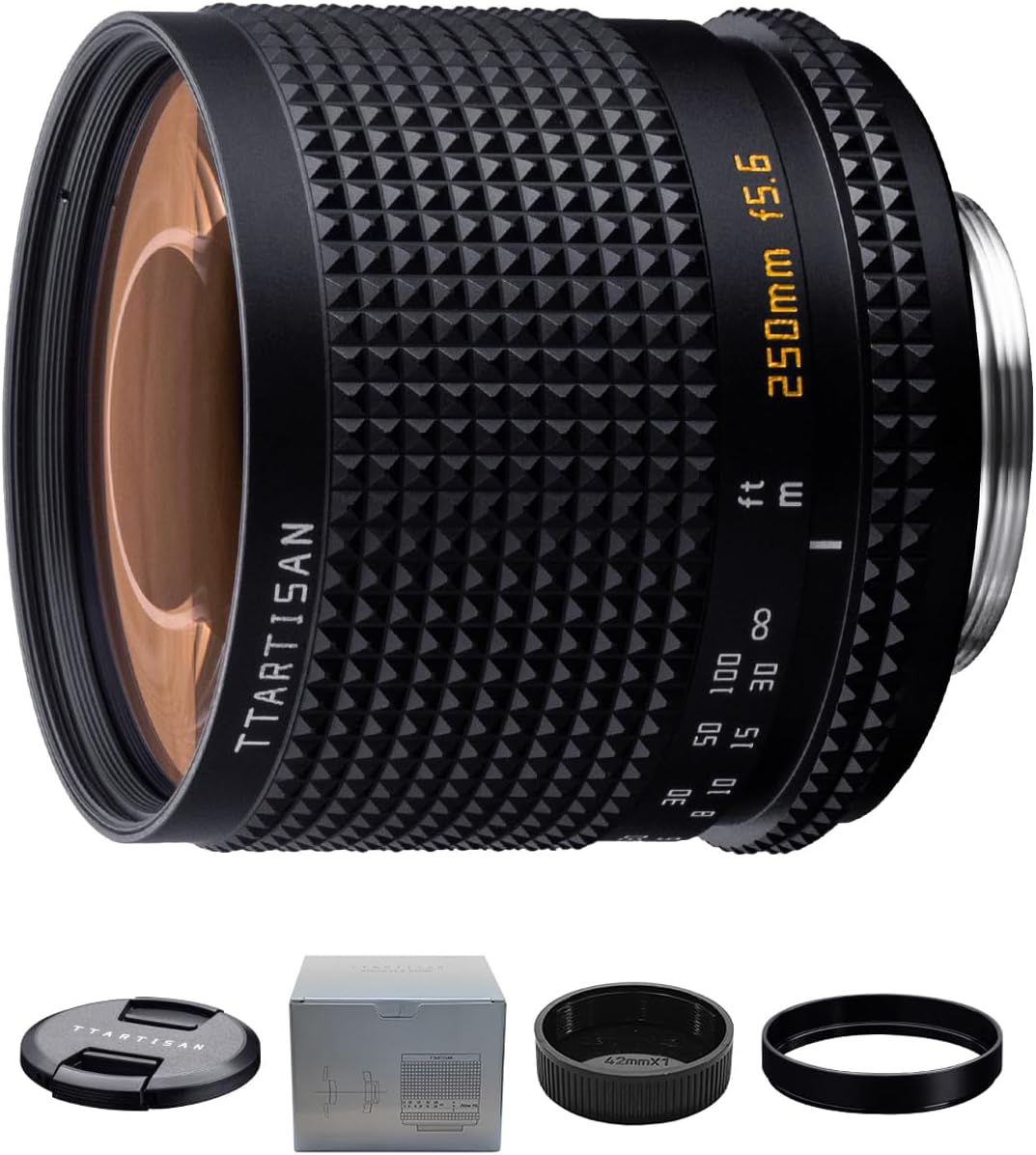 TTARTISAN 250mm f5.6 Reflex Lens for M42 Mount, Telephoto Full Frame Doughnut Boken Lenses, Prime Manual Focus Mirror Lens for Portrait, Wildlife, Sports Photography