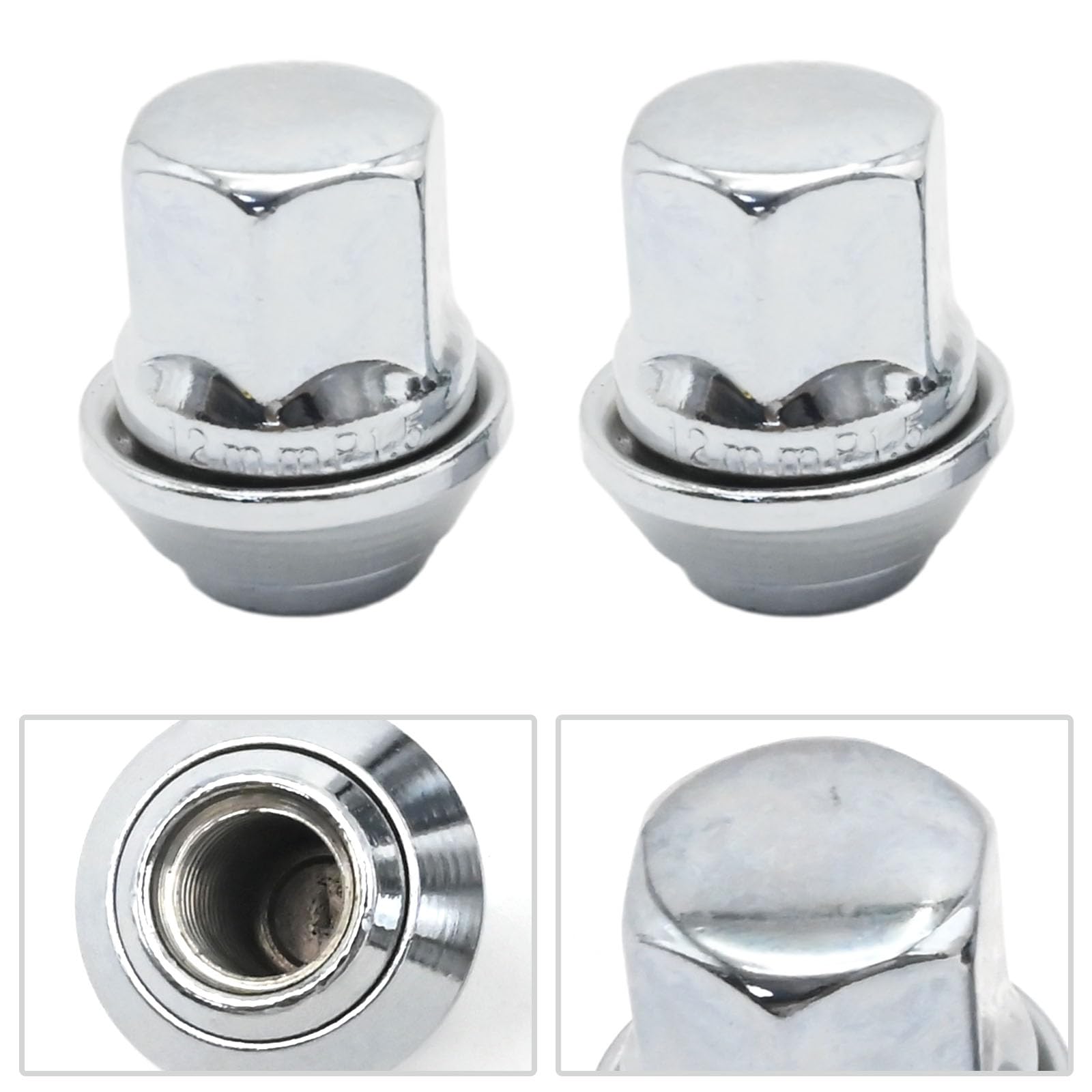 Set di 4 dadi per cerchi in lega, dadi di ricambio per Ford Fiesta Focus C-Max Fusion Mondeo Transit Connect Kuga KA Escort di ricambio per Volvo S40 V50 V40 C30 C70