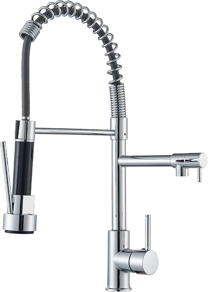 Grifo de Cocina Doble Salida con Ducha Extraíble 360°