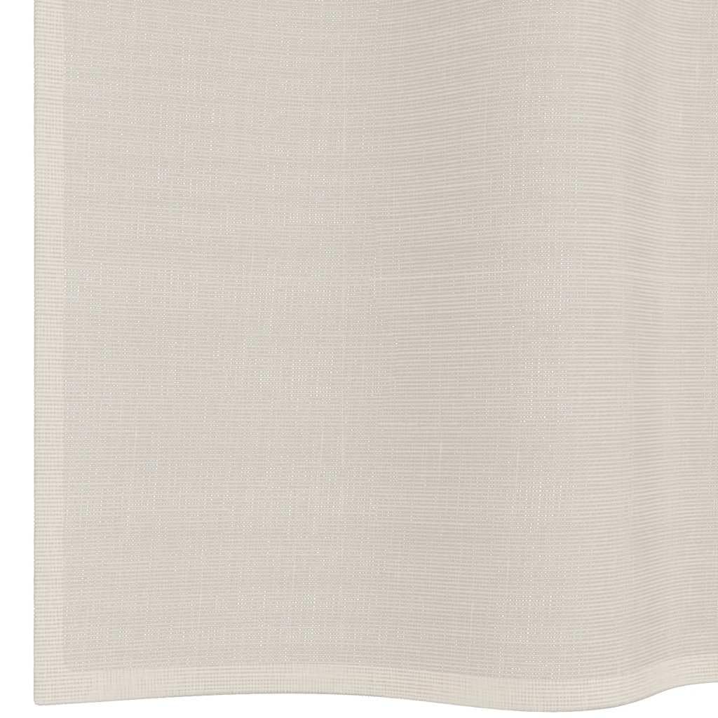 Voile Vorhänge mit Ösen 2er Set Creme 140x245 cm 8 Ösen pro Schal 6 cm Ösendurchmesser Sichtschutz für Fenster Deko Raumteiler Sonnenschutz