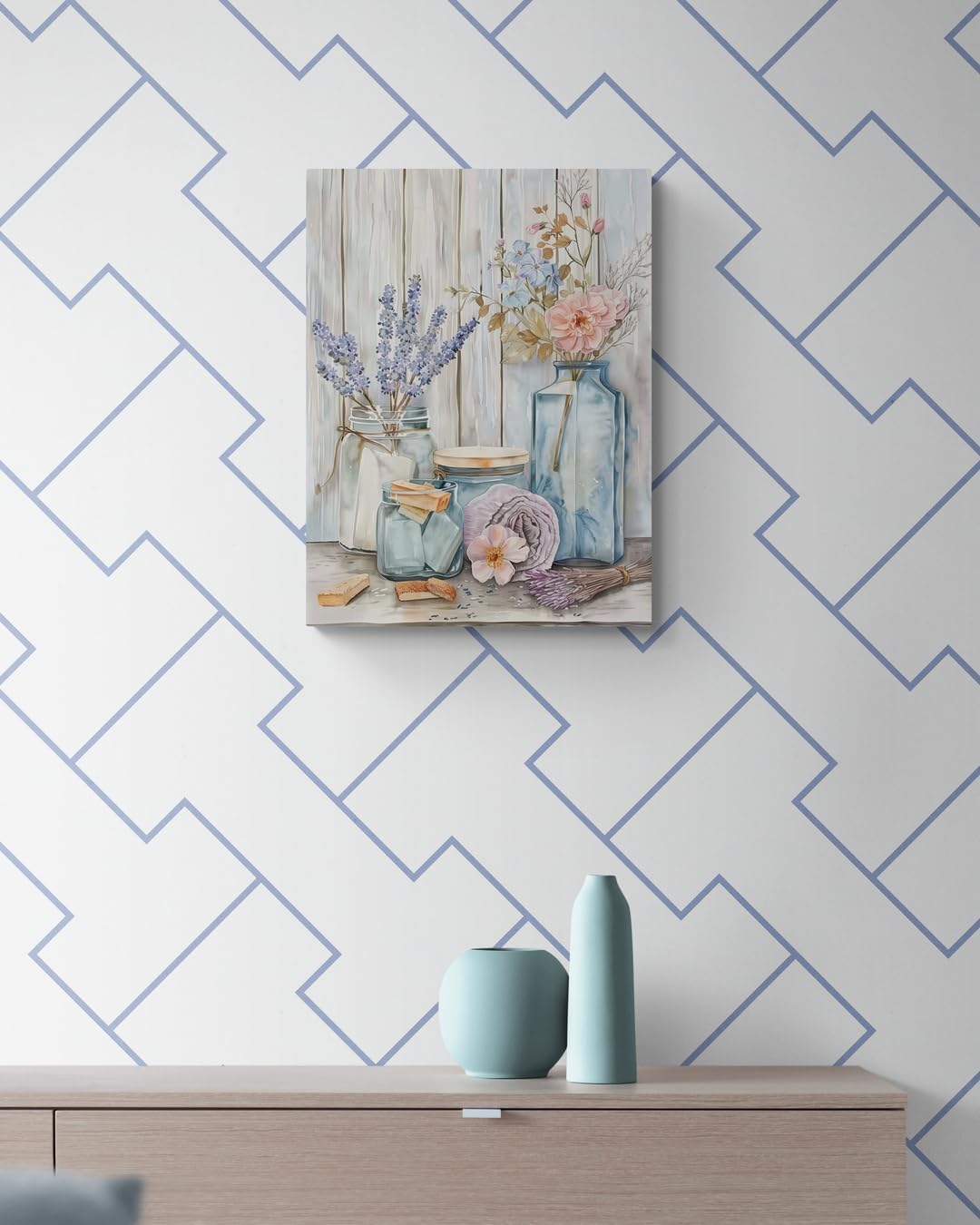 ArtNFT Flower Pictures Canvas Wall Art Home Decor, Painting Art Prints Floral Wall Art For Living Room, Bathroom Decor Farmhouse Wall Decoration, Kitchen Bedroom Decor 12×16in