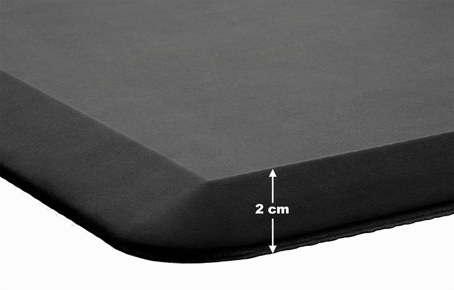 Anti Ermüdungsmatte für Steharbeitsplätze I ergonomische Arbeitsplatzmatte beugt Rückenschmerzen vor I rutschfeste & Wasserabweisende Anti Ermüdungsmatte Steharbeitsplatz 51 x 100 x 2cm