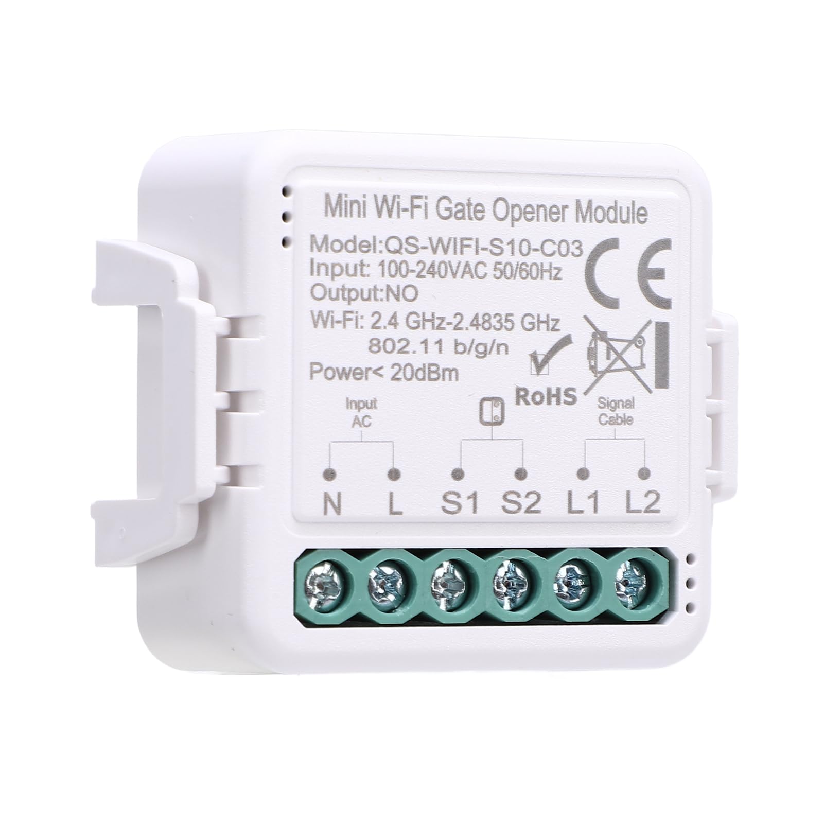Hyuduo Abridor de Puerta de Garaje Inteligente Wi-Fi, Control de Voz Compatible con, Control Remoto, Función de Temporizador para Automatización del Hogar (QS-WIFI-S10-C03)