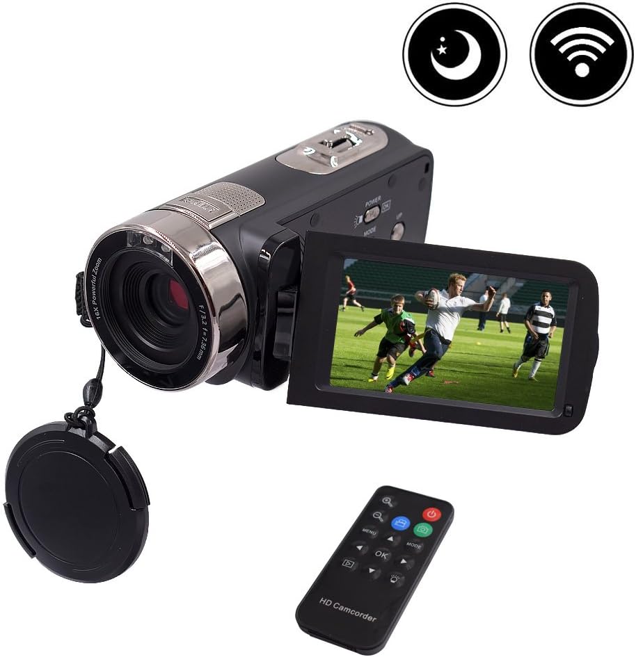 1080p Full HD Remote Control IR Night Vision / 30FPS Wifi Digital Video Camcorder with 3.0 Inch Touchscreen - 6 Modes Ghost Hunting Camera