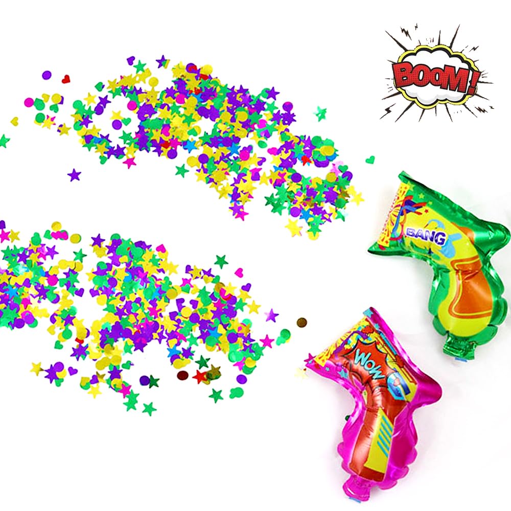 Lot De 10 Canons à Confettis Gonflables - Pour Fêtes, Mariages, Anniversaires