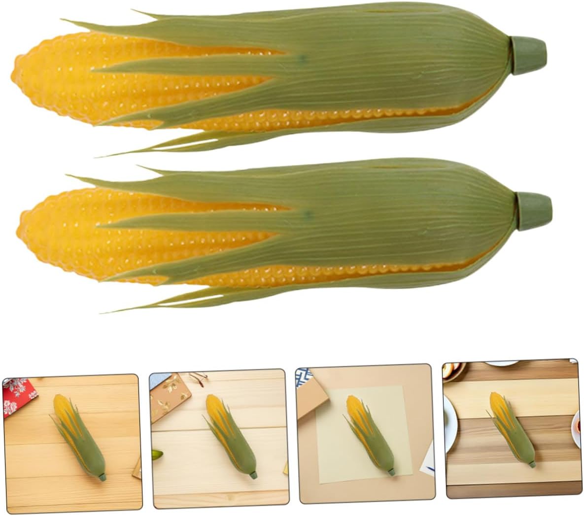 10pcs Artificial Corn Model Lifelike Fake Vegetable Prop Realistic Corn Ornament for Kitchen Home Décor and Photography Accessories