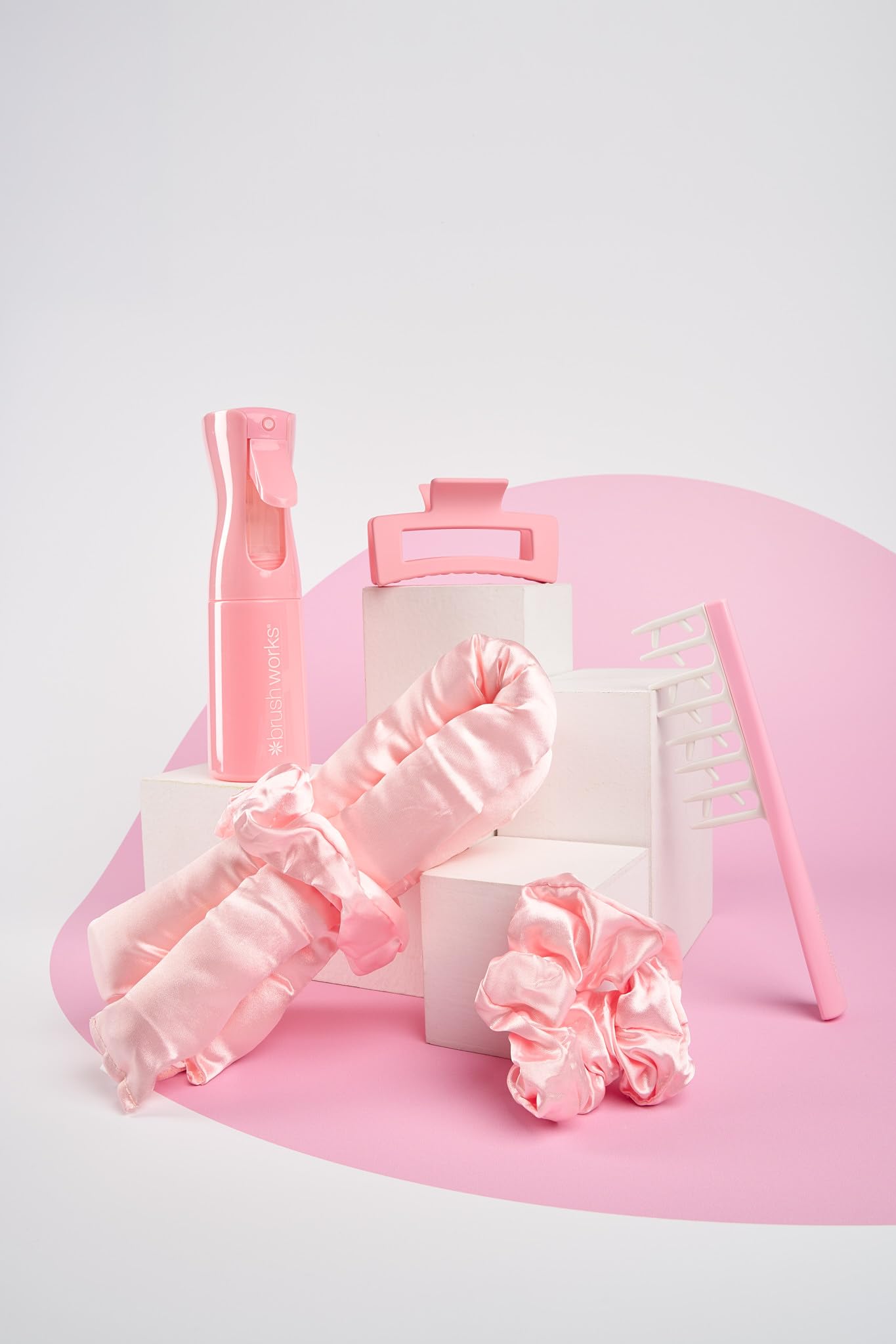 Brushworks Satin Define & Curl Set, Pink - Image 4