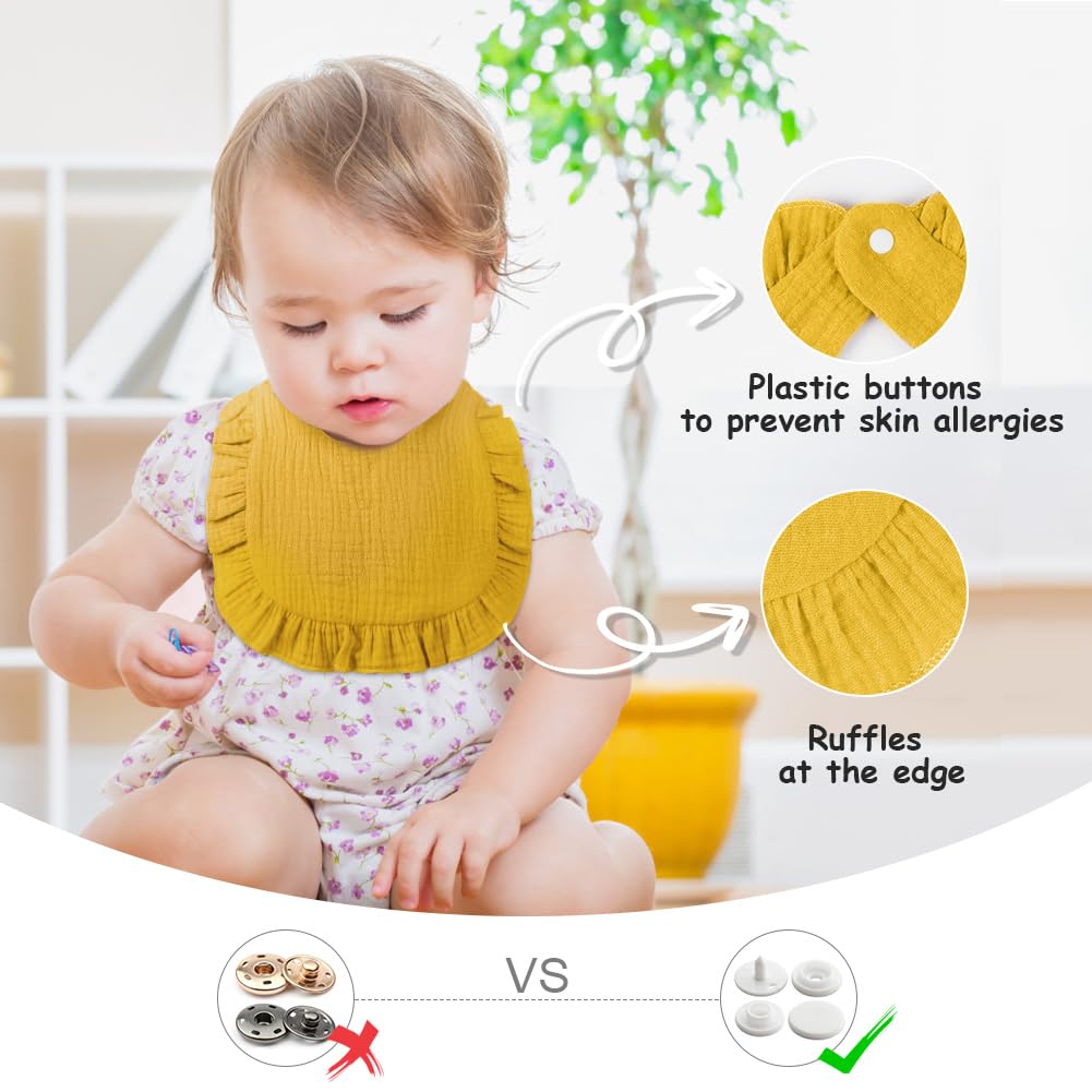 Vicloon Coton Bavoirs Bébé, Bavoirs Bandana pour Bébé, Bavoirs Nouveau-Né Soft et Absorption, Bavoir de Dentition Doux et Absorbants, Bavoir Unisexe pour Nouveau-Nés de 0 à 36 Mois