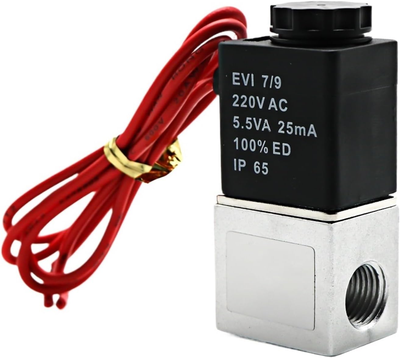 DC 12V 24V 110V 220V Electric Solenoid Valve 1/4" 1/8" 2 Way Normally Closed Direct-acting Pneumatic Valves For Water Air Gas(AC 380V,1/8")