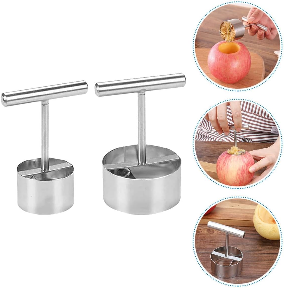 4pcs Stainless Steel Fruit Corer Pear Core Remover Tool for Pitting Core Extraction for Kitchen Use