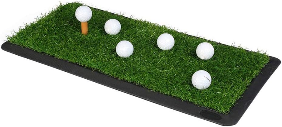 JHHXW Golf Blow Pad, Indoor Golf Mini Practice Pad, Portable Golf Swing Pad (Color : Long grass 65x30cm)