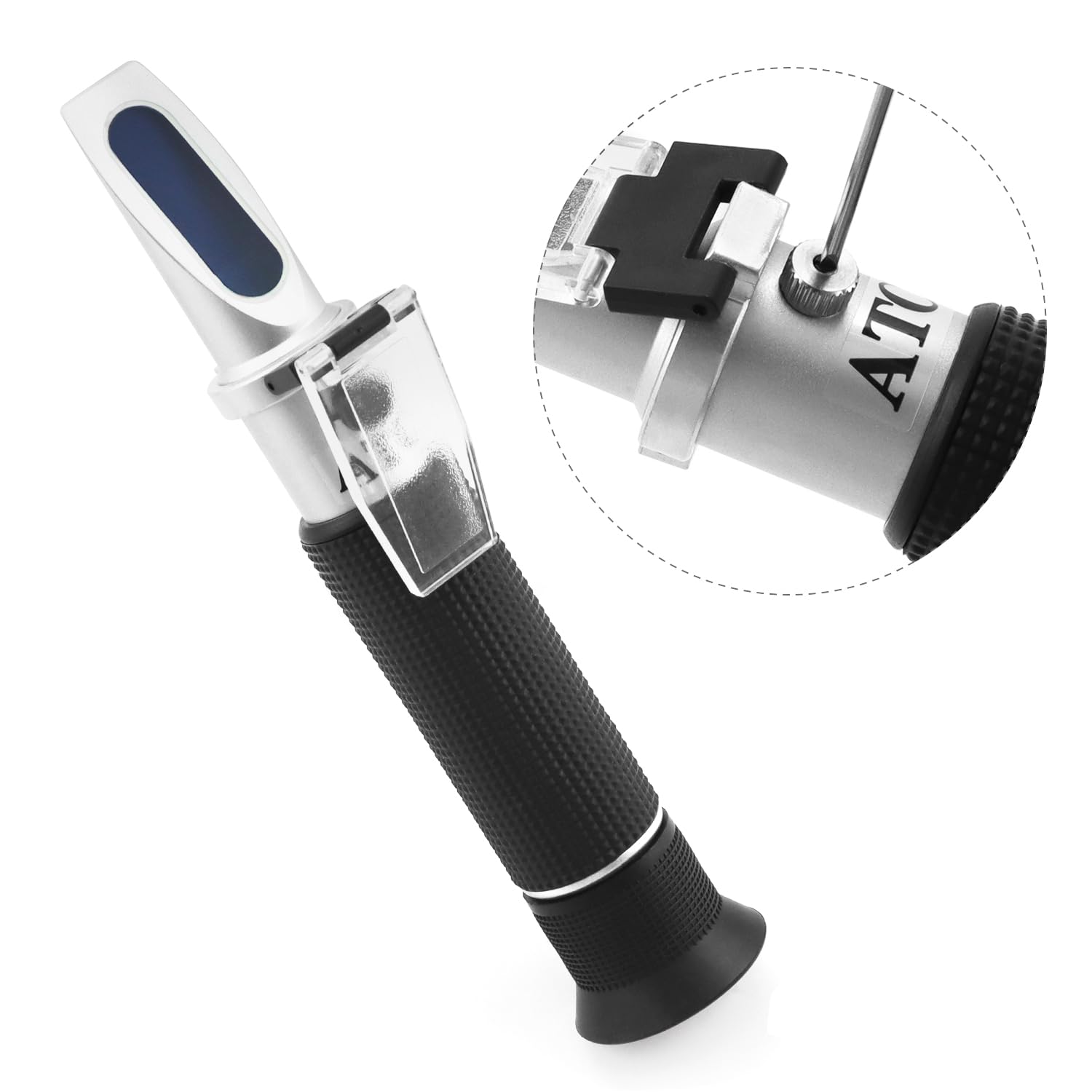 QWORK® Réfractomètre 0-80% vol., Réfractomètre Portable, avec ATC pour spiritueux et éthanol - 3