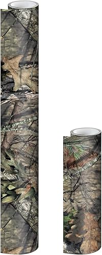 Mossy Oak Patrones de Caza en Rollo de Camuflaje Mate, Envoltura de Vinilo Autoadhesiva, DIY (48"x12", Break-Up Country)