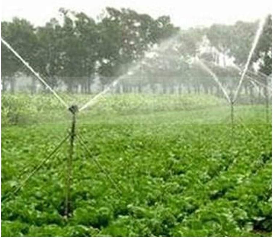 Gardening Watering System Tools 20 Pcs Rotate Rocker Arm Sprinkler 360 Degrees Auto-Rotate Two Holes Water Spray Head Agriculture Tools 1/2" Male Thread