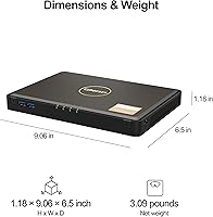 Vista 2 de QNAP TBS-464-8G-US 4 Bay M.2 NVMe SSD NASbook Intel Celeron N5105/N5095 CPU de 4 núcleos, memoria DDR4 de 8 GB y conectividad de red de 2.5GbE