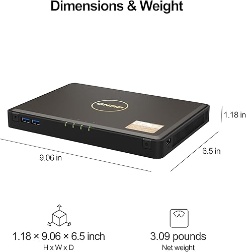 Miniatura 9 de QNAP HS-264-8G-US de 2 bahías con procesador Intel N5105/N5095 y 8GB DDR4 RAM NAS doméstico silencioso y ligero para reproducción multimedia