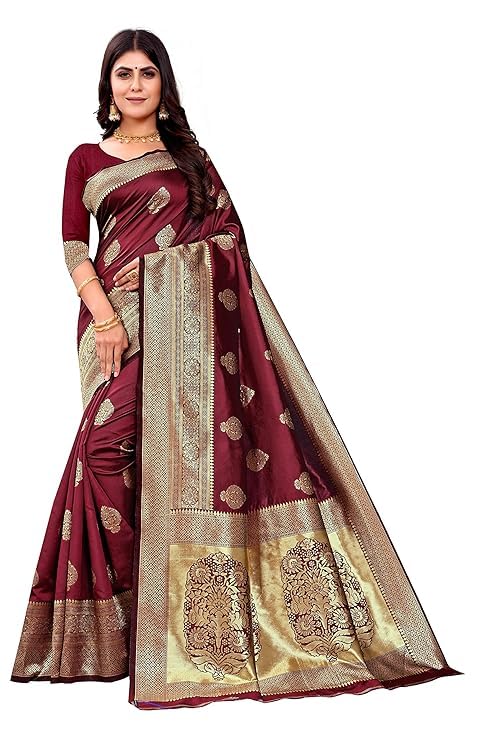 Sari Banarasi avec chemisier à personnaliser vêtement indien authentique