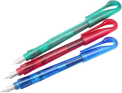 Miniatura 3 de Gullor Jinhao - Pluma estilográfica con diseño de cisne, punta fina, juego de 6 colores transparentes, suministros escolares, regalo de papelería