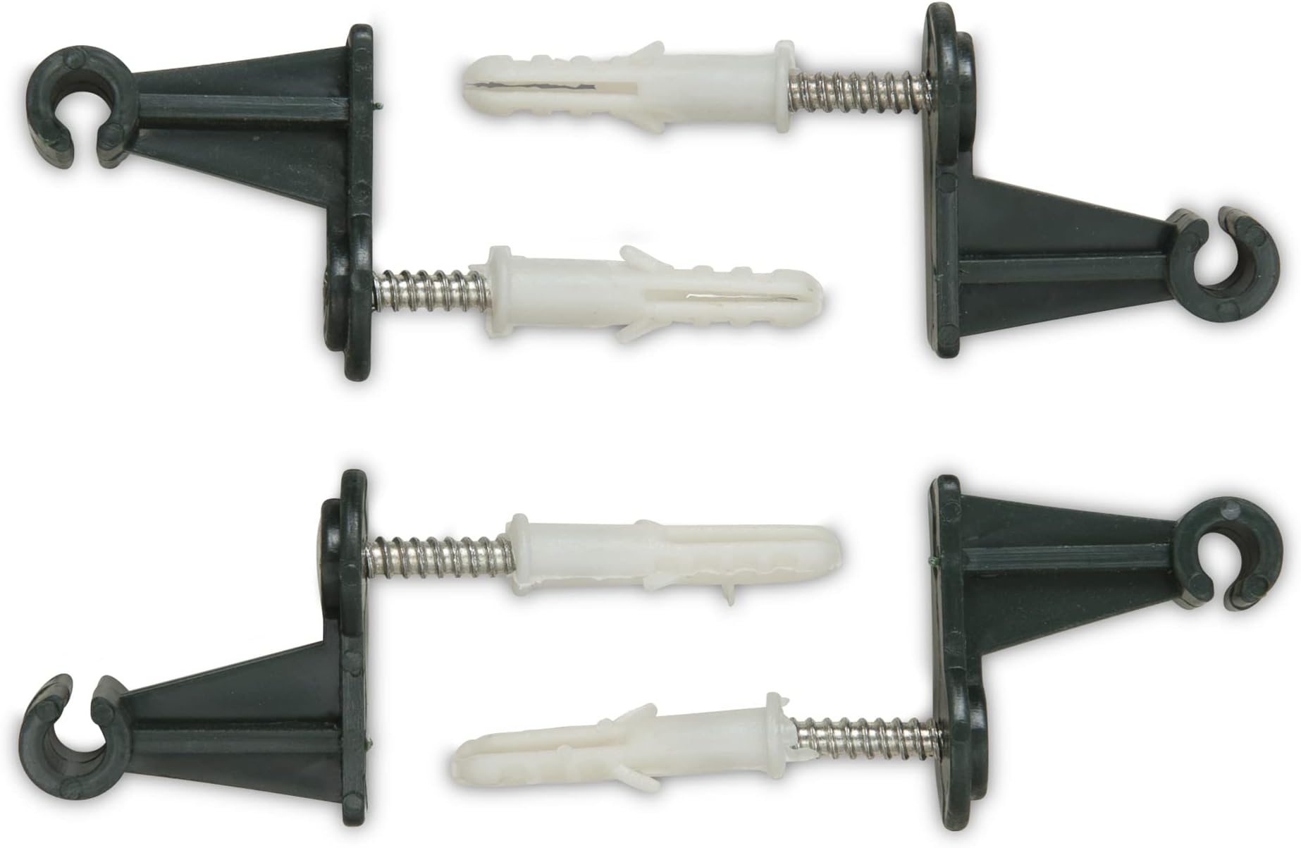 Windhager 05721 Wall Mount for Metal Trellis Fixing 32 x 16 x 33 mm Green Pack of 4