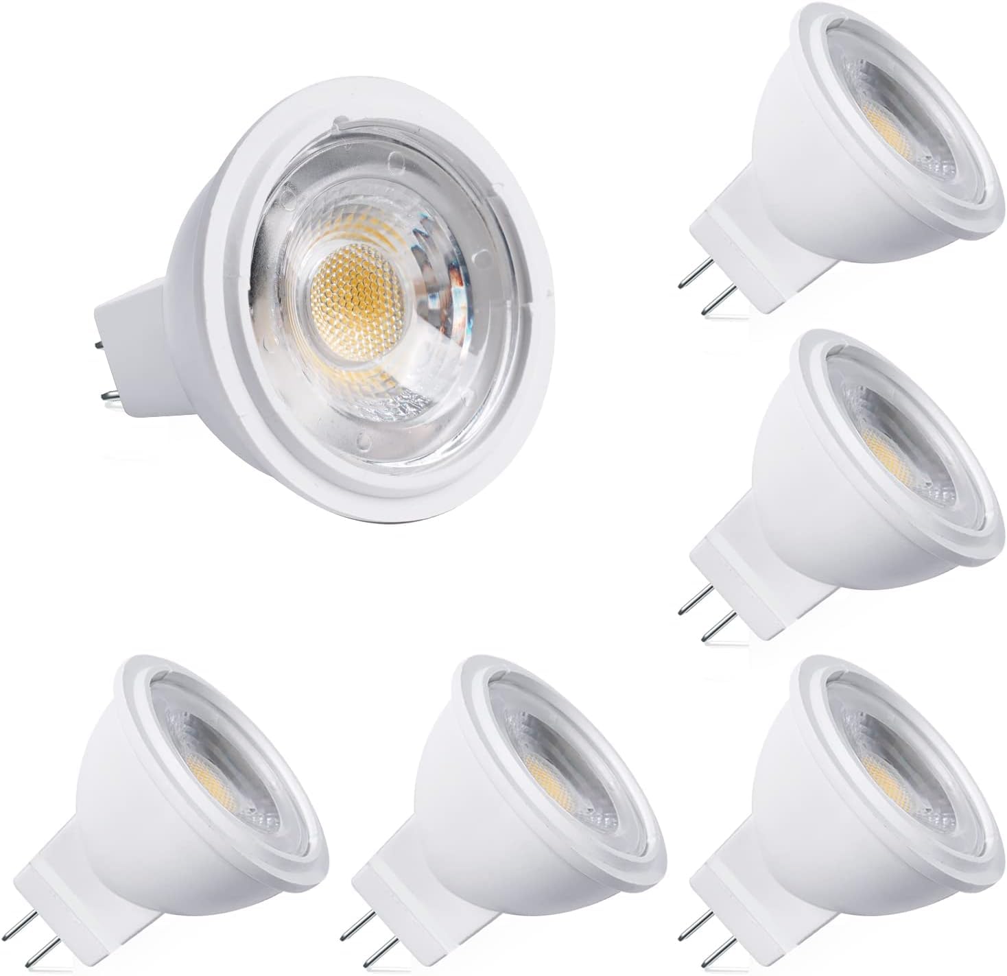 Bonlux GU4.0 MR11 LED Spot Light Bulbs 3 Watt 12 Volt Led Bulb 270 Lumen Warm White 3000K 35° Beam Angle 25W Halogen Bulbs Equivalent,Landscape/Accent/Recessed/Track Lighting, 6-Pack