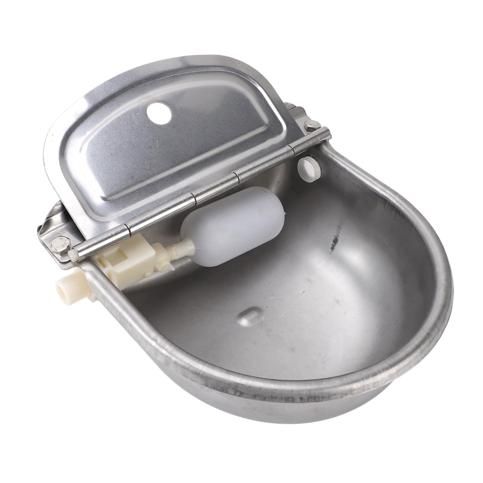 Ciotola Automatica per Acqua Potabile per Animali, Abbeveratoio in Acciaio Inossidabile con Tubo Dell'Acqua, Kit Dispenser per Cani da Fattoria Dispenser per Acqua per Bestiame