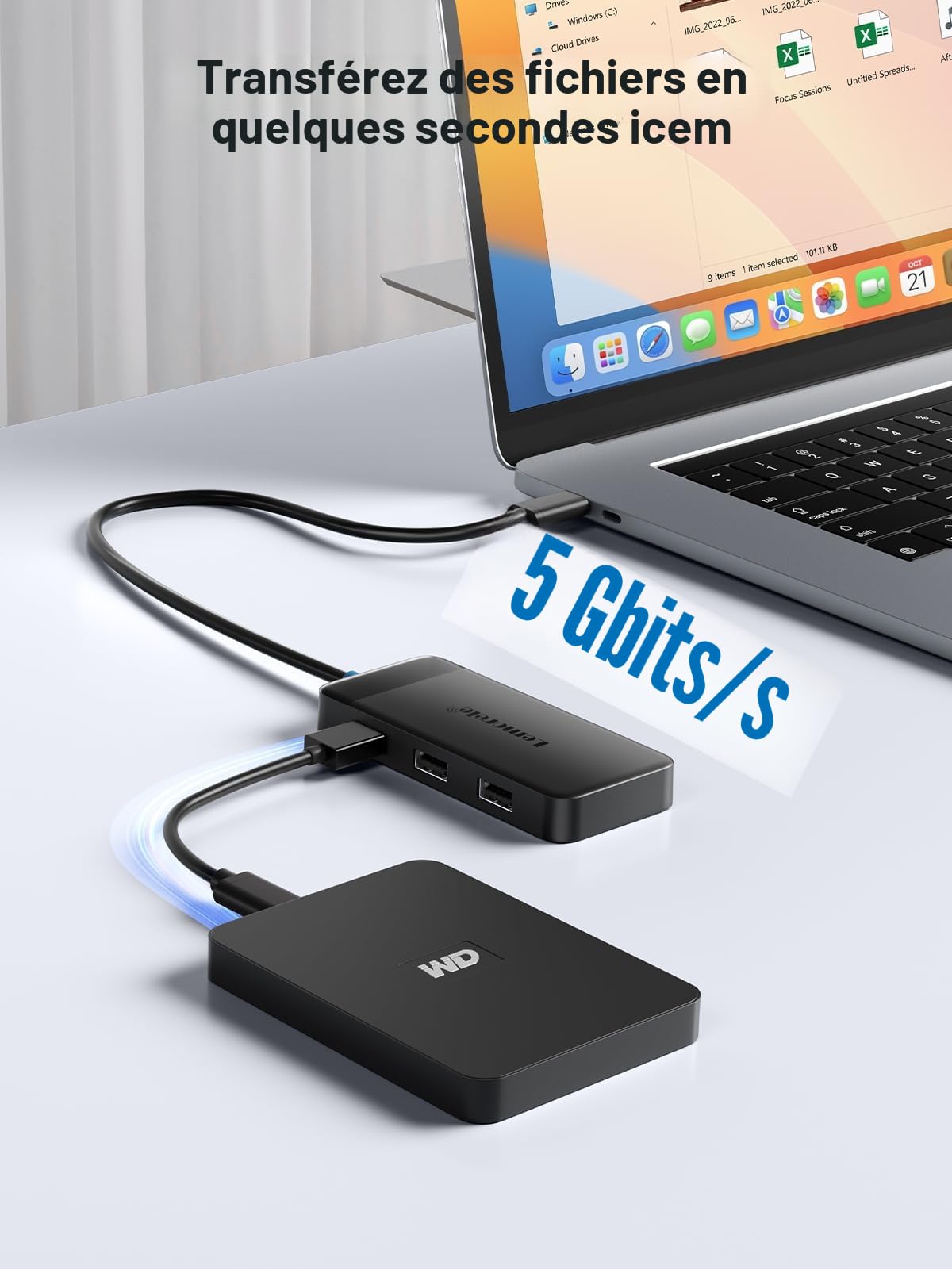 Lemorele 6 in 1 USB C Hub, Dual HDMI 4K, PD 100W, USB 3.0, 2*USB 2.0, Docking Station for MacBook, Dell, Surface, Steam Deck, Switch