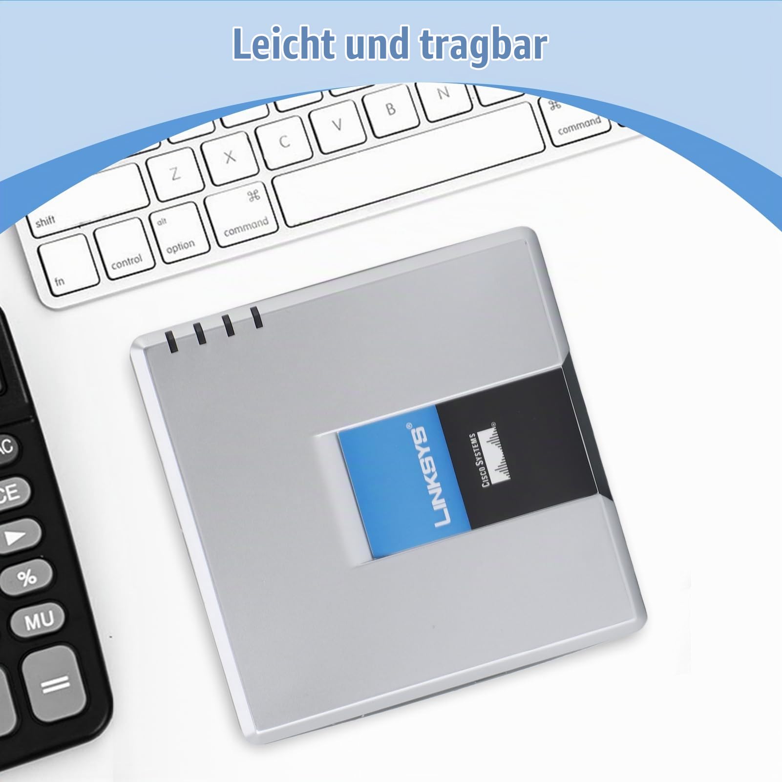 VOIP Telefonadapter für Voice Over IP, VOIP Gateway mit 2 Port Internet Telefonadapter RJ45 Netzwerkschnittstelle SIP RJ45 Kabel Für PAP2T, Unterstützung des SIP V2 Protokolls, DHCP