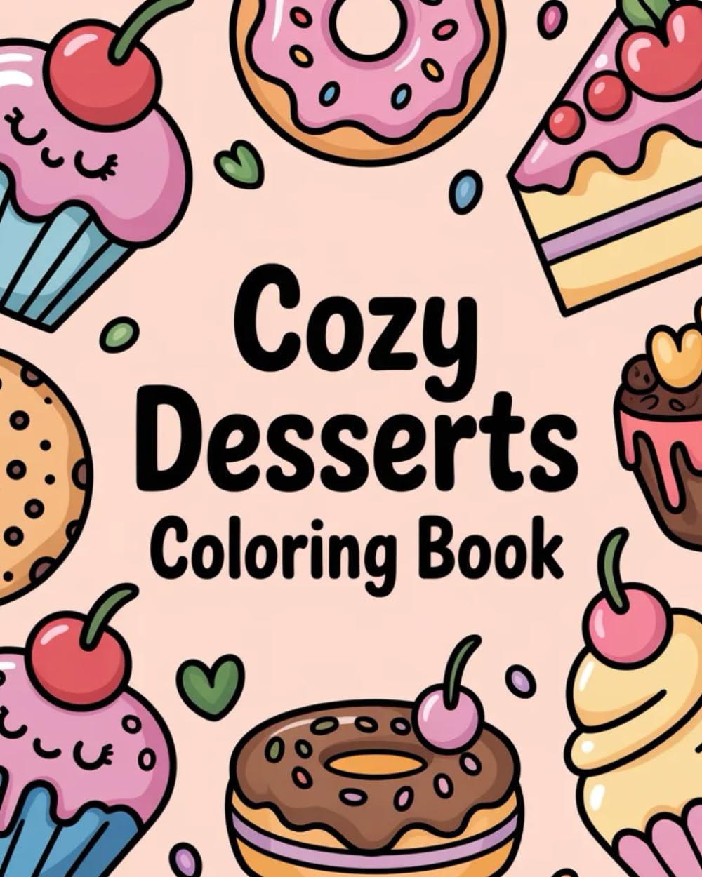 Cozy Desserts Coloring Book