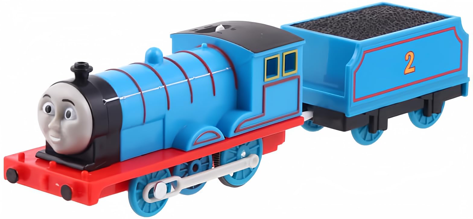 wltk Motorized Edward Train Engine Toy Set, Battery-Powered Train’s Friend Toy Set ，Toddlers Train Toys for Age 3 4 5 6 7 8 Kids Boys Girls (012)