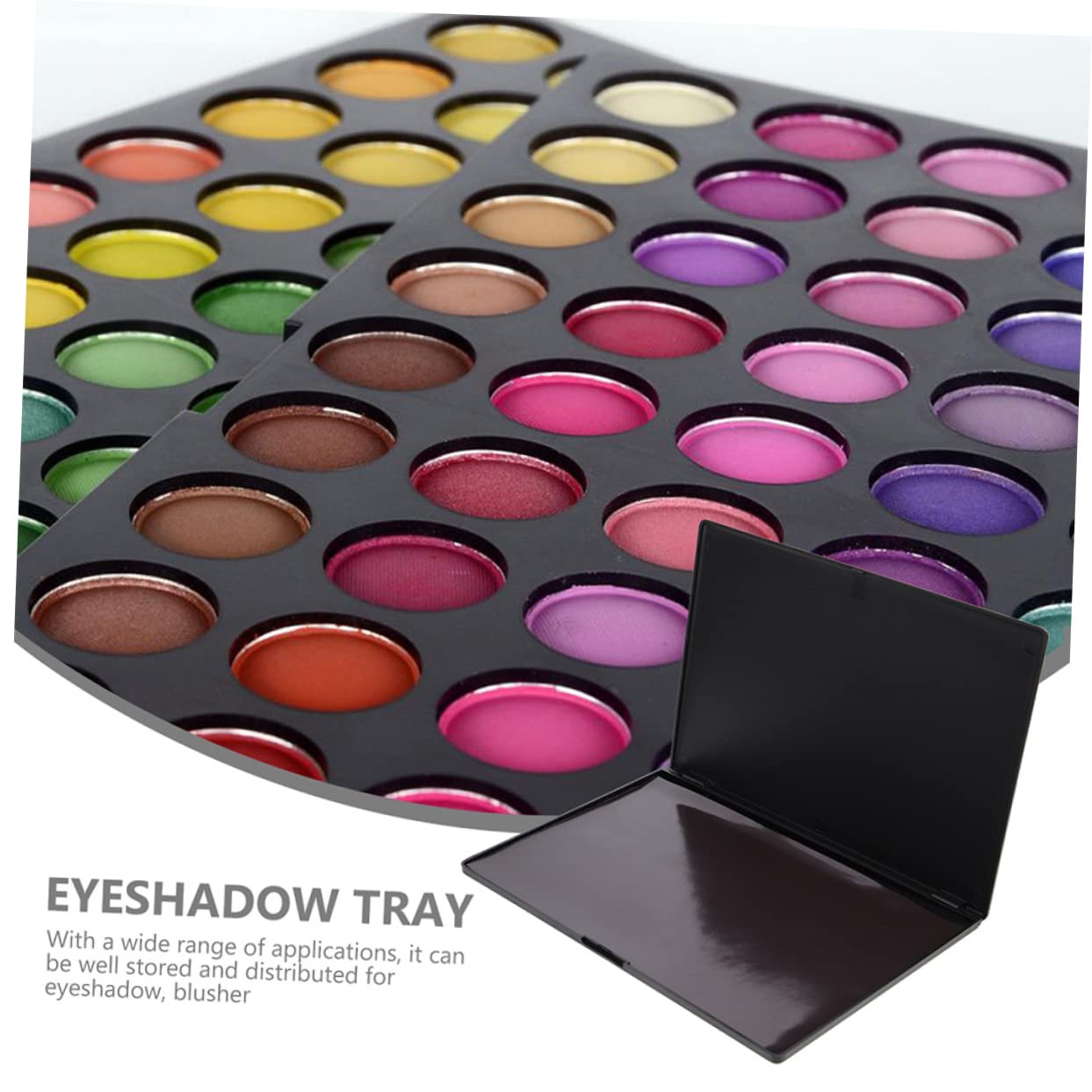 Palette Magnetica Vuota Resistente All'usura e Leggera in Abs 2 Pezzi per Ombretti per Make Up On-the-go e DIY Eyeshadow