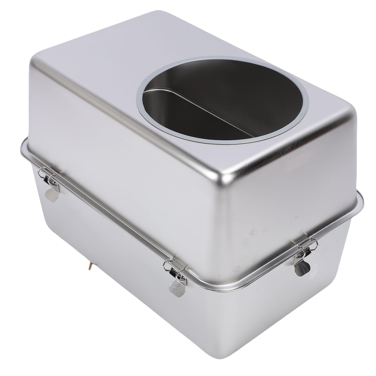 Generic Cassetta Igienica in Acciaio Inox con Ingresso Laterale Alto, Adatta per Gatti di Grandi Dimensioni per la Gestione degli Odori