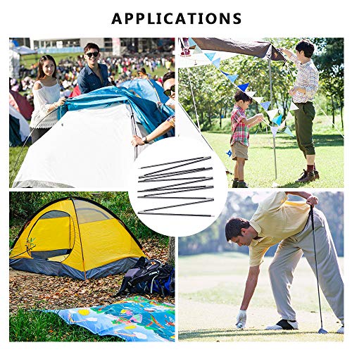 Weanas Aluminum Rod Tent Pole Replacement Tent Poles Accessories, Multifunction Lightweight Tent Pole Repair Kit, 7001 Series Aircraft-Grade Aluminum
