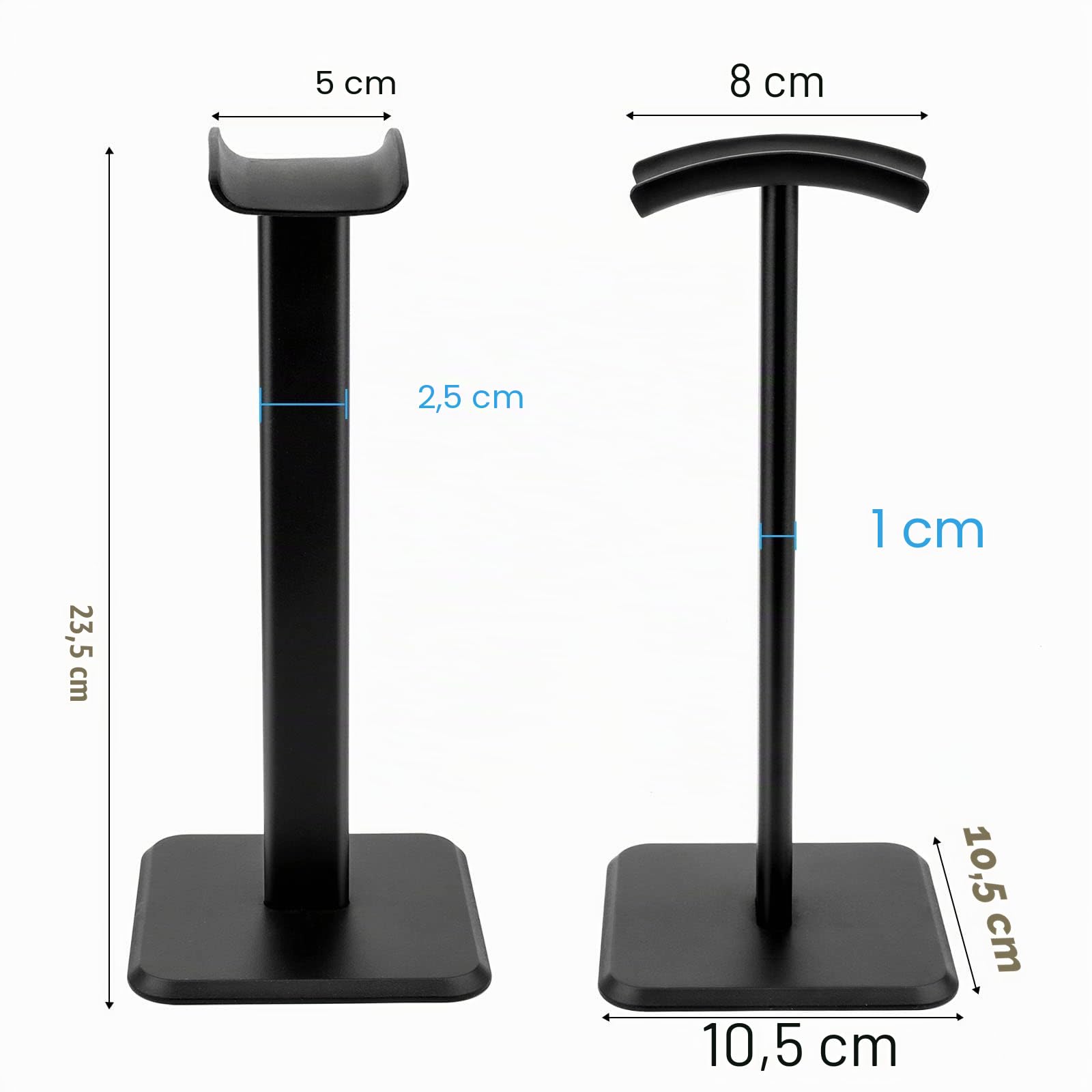 MXTIMWAN Soporte Auriculares Mesa Soporte Cascos Gaming Extraíble Headphone Stand Para Todos Los Tamaños De Auriculares Para Auriculares Adecuado Para Sobremesa | Negro