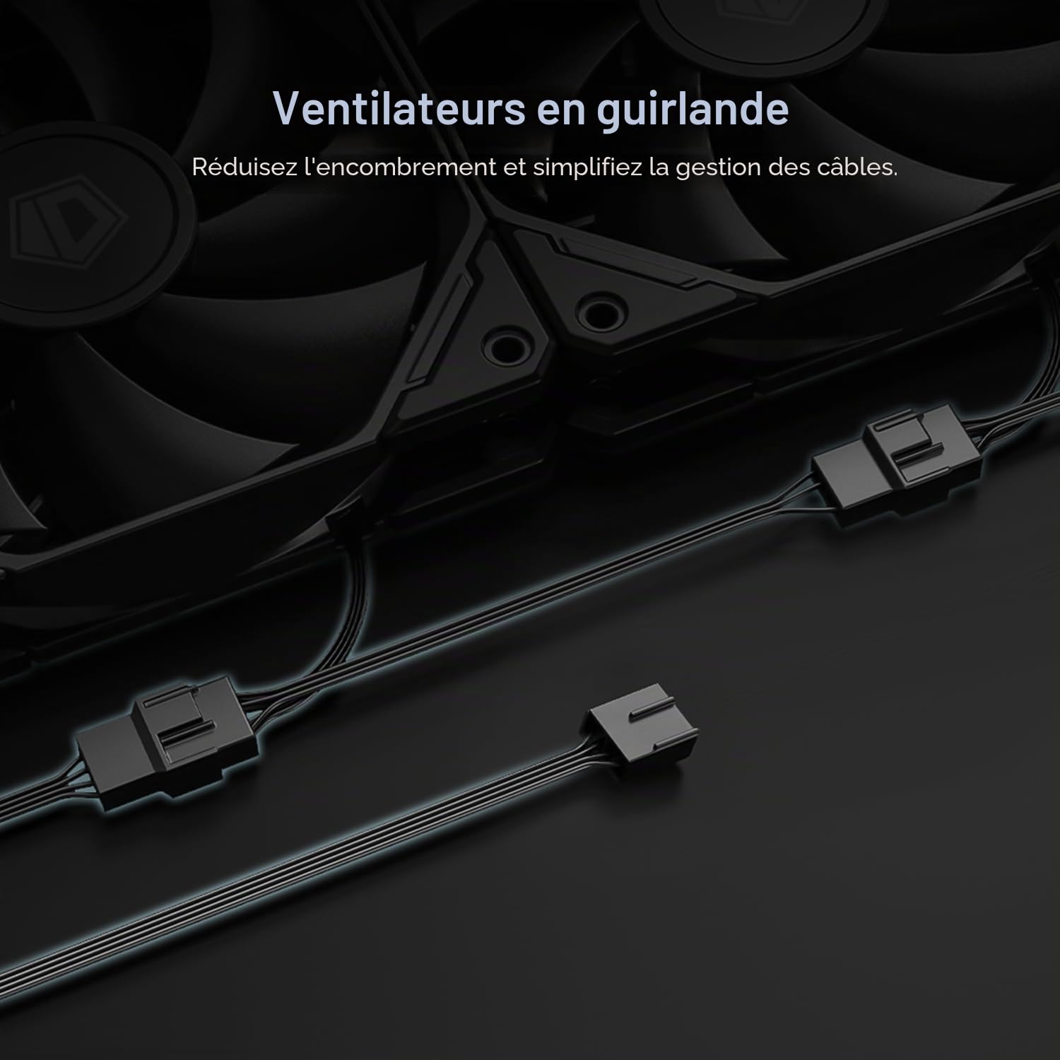 ID-COOLING FX240 PRO Refroidisseur liquide AIO 240 mm, 2 ventilateurs haute efficacité 120 mm, en-tête de pompe spécial CD, compatible Intel et AMD