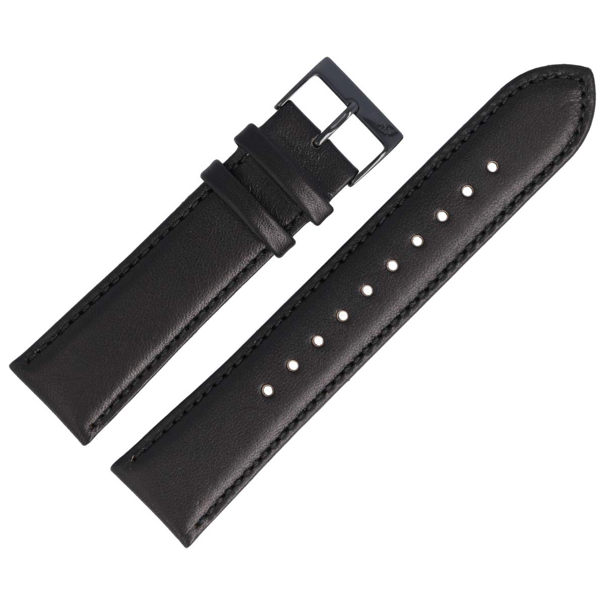 HUGO BOSS Uhrenarmband 22mm Leder Braun Schwarz - 659302792