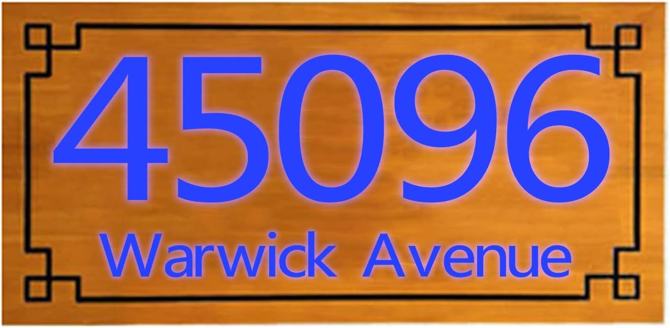 Backlit LED Floating Address Numbers For Houses, Lighted Up