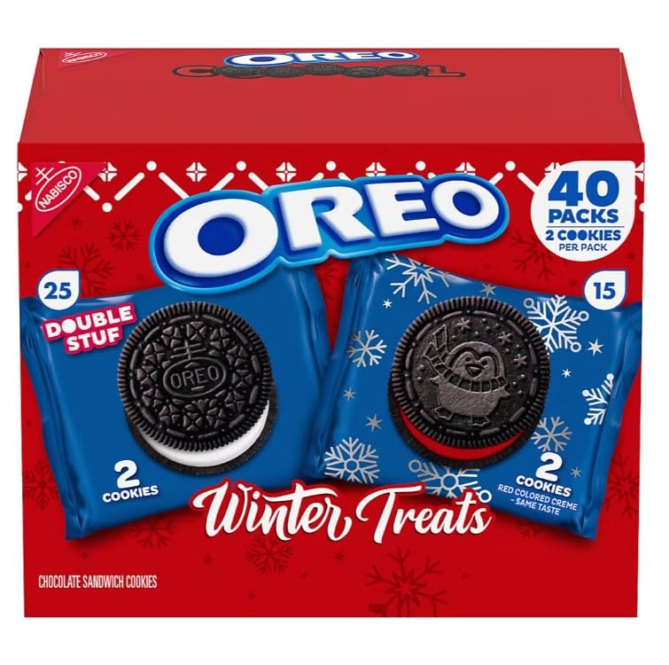 Oreo Winter Treats - Paquete variado de galletas, paquete de 40