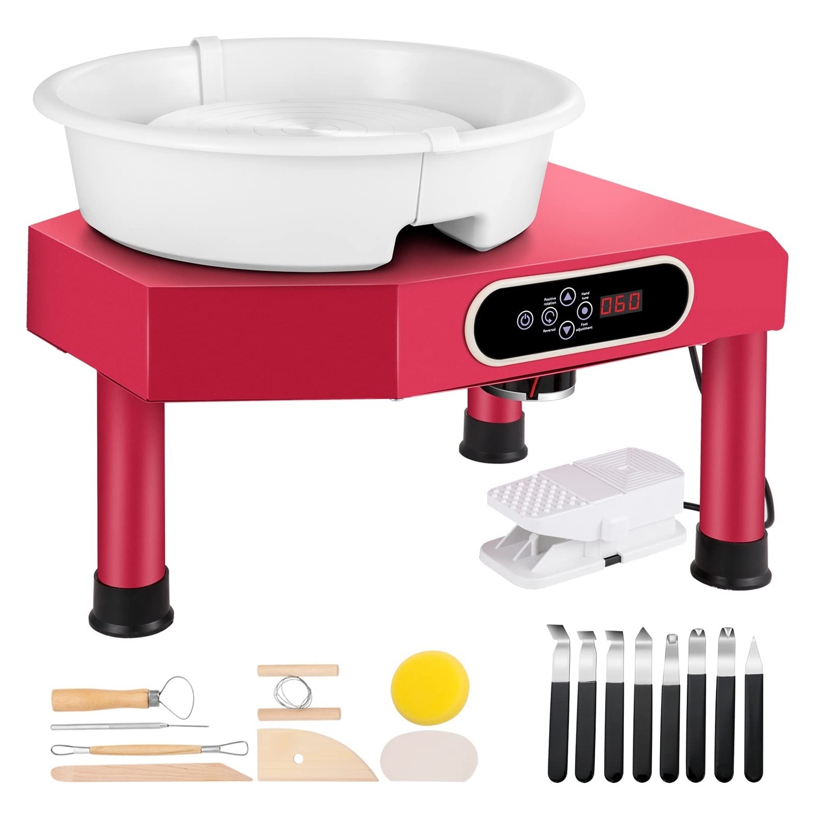Gqnblvhzupdm Roze 25Cm Pottery Wheel Forming Machine For Art Crafts Ceramics Clay With Sculpting Kit Mini Rotary Plate Turntable,High Stability(Roze)