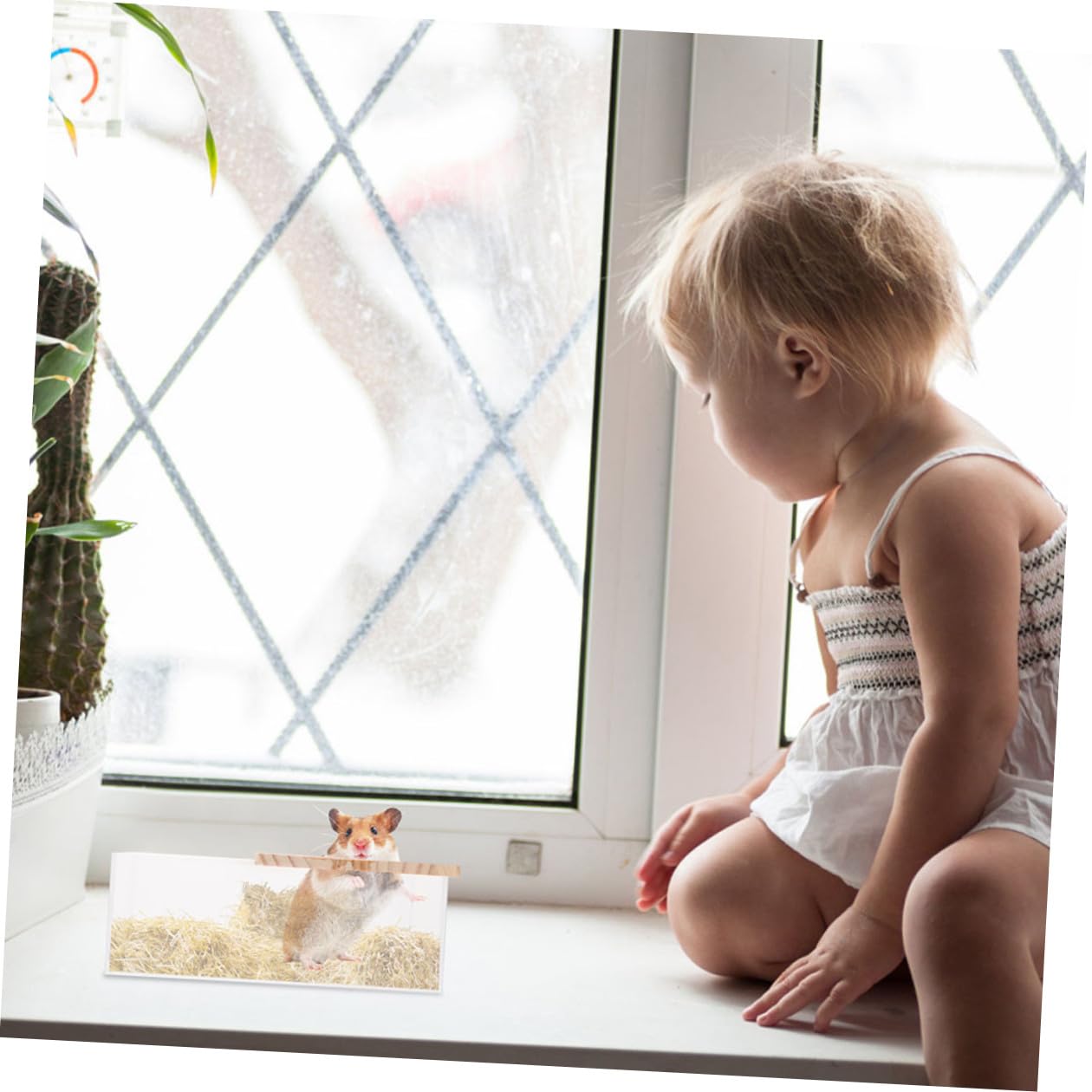 Transparenter Badewannenbehälter für Hamster und Kleintiere, 2 Stück
