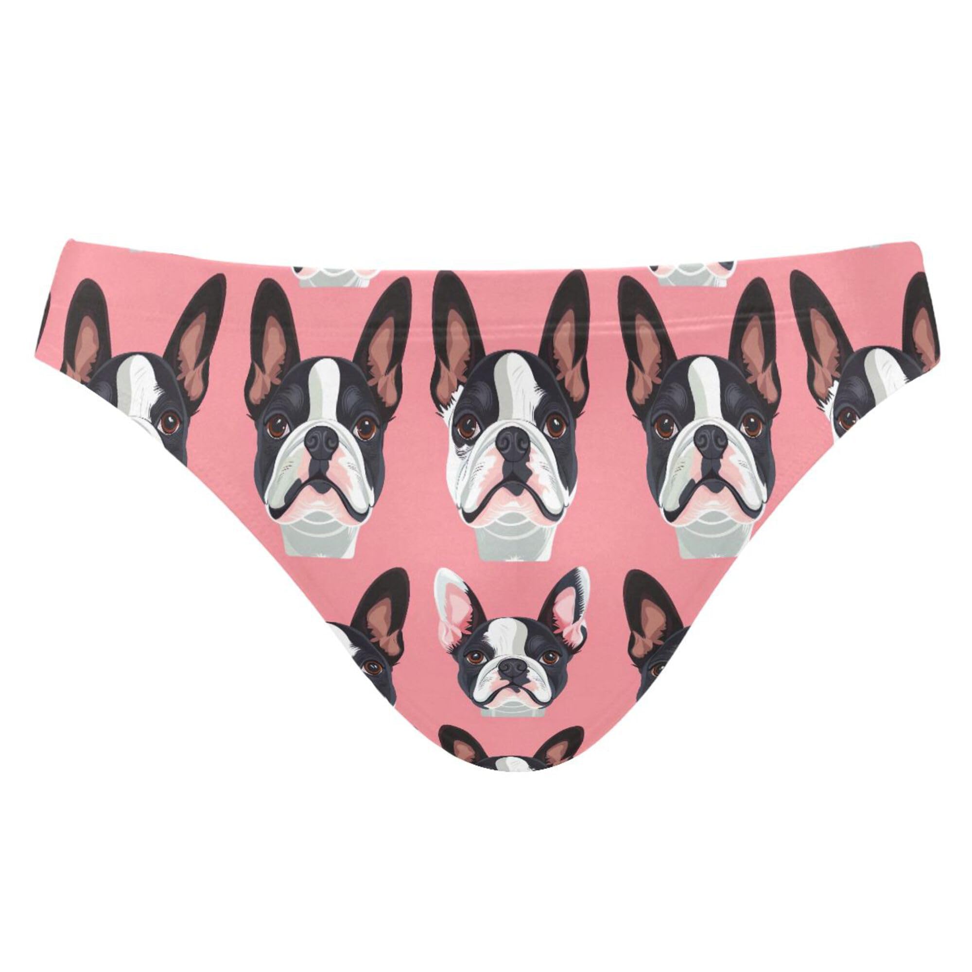 Dog Puppy Pug Animal Swim Briefs for Men Swimsuit Bikini Swimwear S B0403436