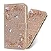 Produktbild Bookstyle Bling Hülle für Huawei P30 Lite,Glitter Glitzer Diamond Musterg Slim Retro Klassisch Modisch Magnet Ledertasche Stand Funktion Kartenfach Magnetverschluss Flip Wallet Schutzhülle
