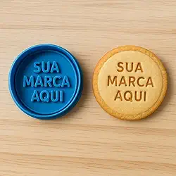 Cortador e Carimbo de Biscoito Personalizado com sua Marca Ou Logo para Clientes Logomarca