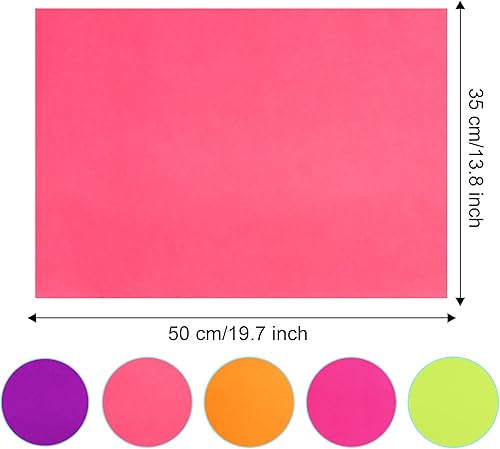 Miniatura 4 de Larcenciel Papel de Seda Fluorescente para Envolver Regalos - 50 Hojas para Bolsas de Regalo, Embalaje, Manualidades - Arte Neón Multicolor para