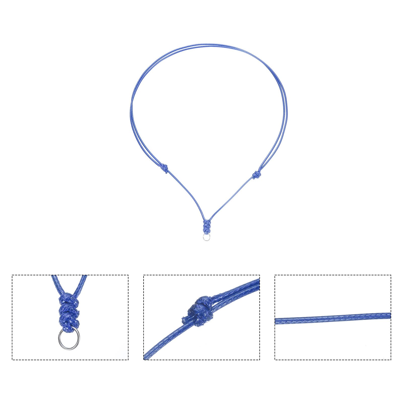 Lot De 5 Cordons Réglables Pour Collier (1.5mm D'épaisseur) - Longueur 18-30 Pouces, Marron, Fait Main, Neuf