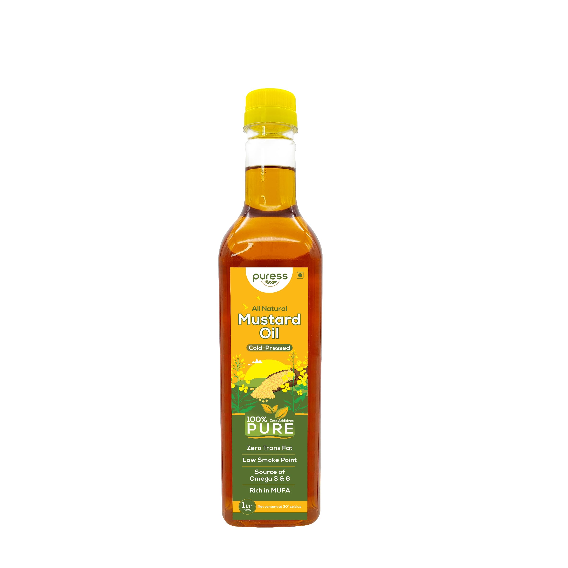 Puress Cold Pressed Mustard Oil 1Ltr | 100% Pure & Natural Cooking Oil | Goodness of Omega 3 & 6 | A1 Grade Mustard Seeds | Chemical Free | Perfect blend of Health, Taste & Aroma (B0CHK1WDML) Amazon Price History, Amazon Price Tracker