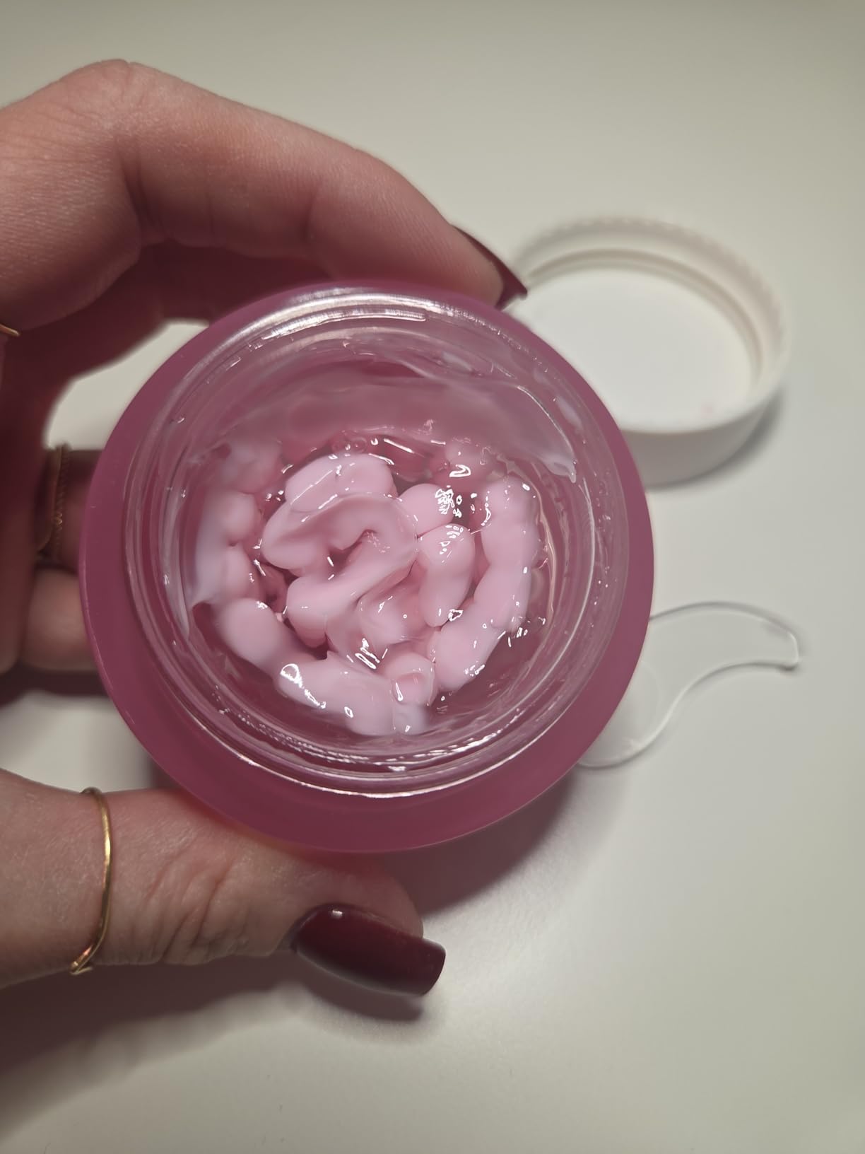 dewyhour Pink Collagen Capsule Face Cream, Lightweight Face Moisturizer, Smoothing & Firming, Brightening Glow, Improves Appearance of Uneven Tone, Korean Skincare, For Dry Skin