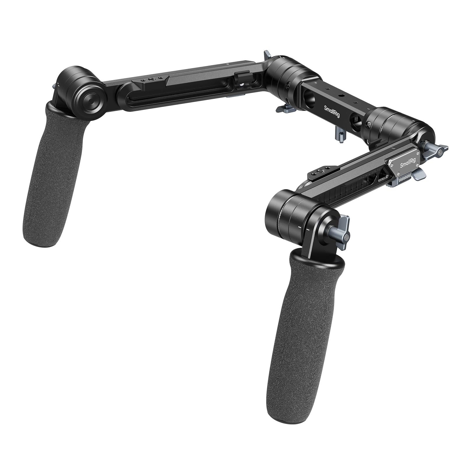 SMALLRIG Support d'épaule à Double Poignée pour Tiges LWS de 15 mm, Support d'Epaule Rotatif d'un Seul Geste pour Appareil Photo - 5205