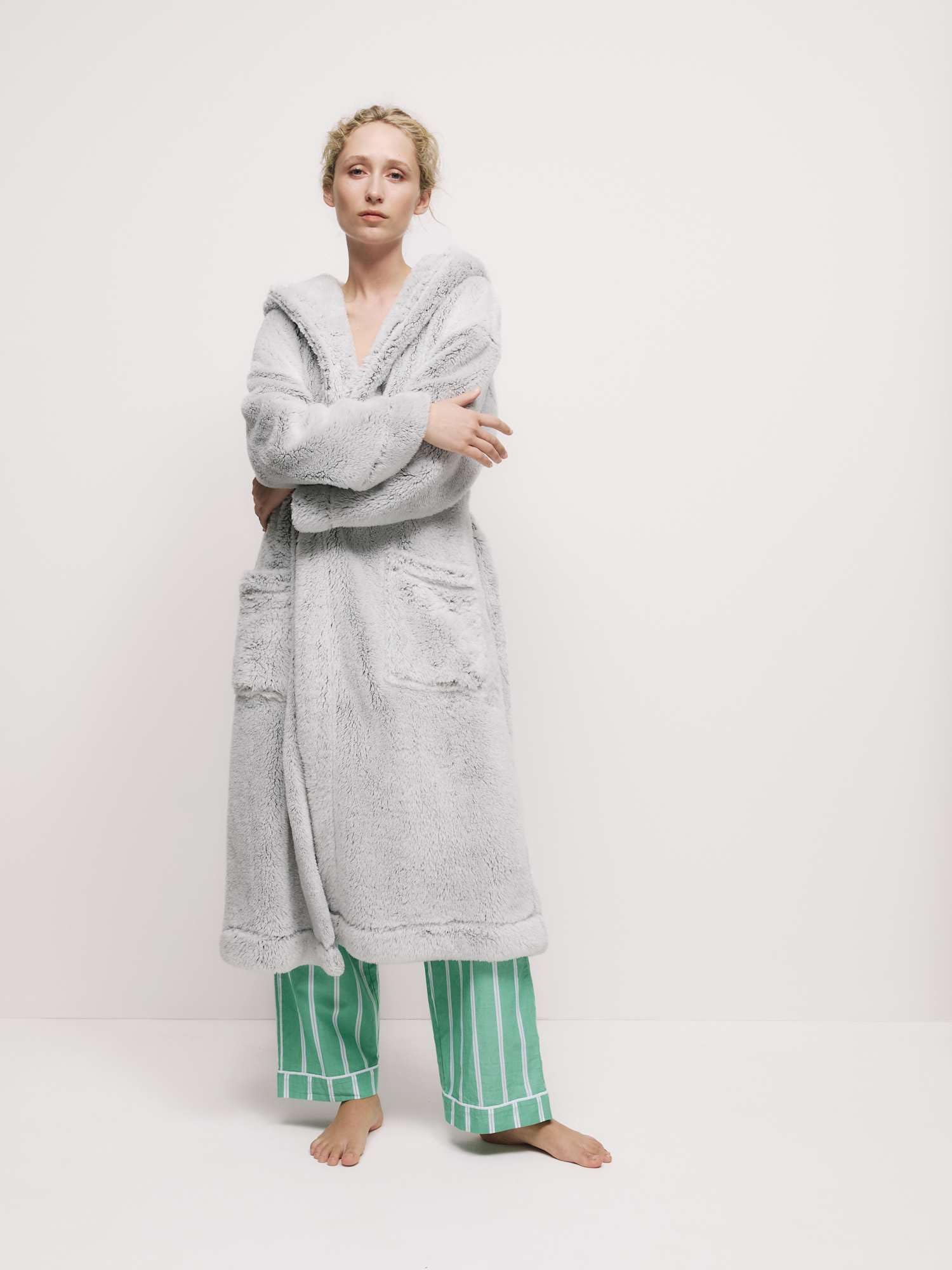 Marks & Spencer Donna Accappatoio in Pile con Cappuccio – vestibilità Regolare – con Tasche